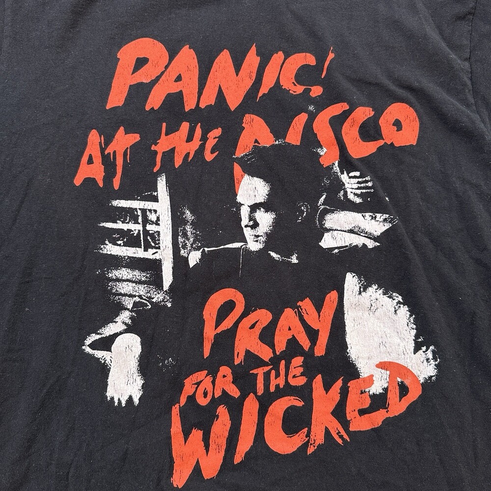 Panic At The Disco Band T-Shirt Men's Medium Pray For The Wicked Black Red